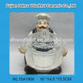 Lovely Ceramic Chef Salt Pepper Container